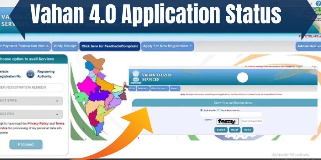 Vahan 4.0 Application Status with Application and Vehicle Registration ...