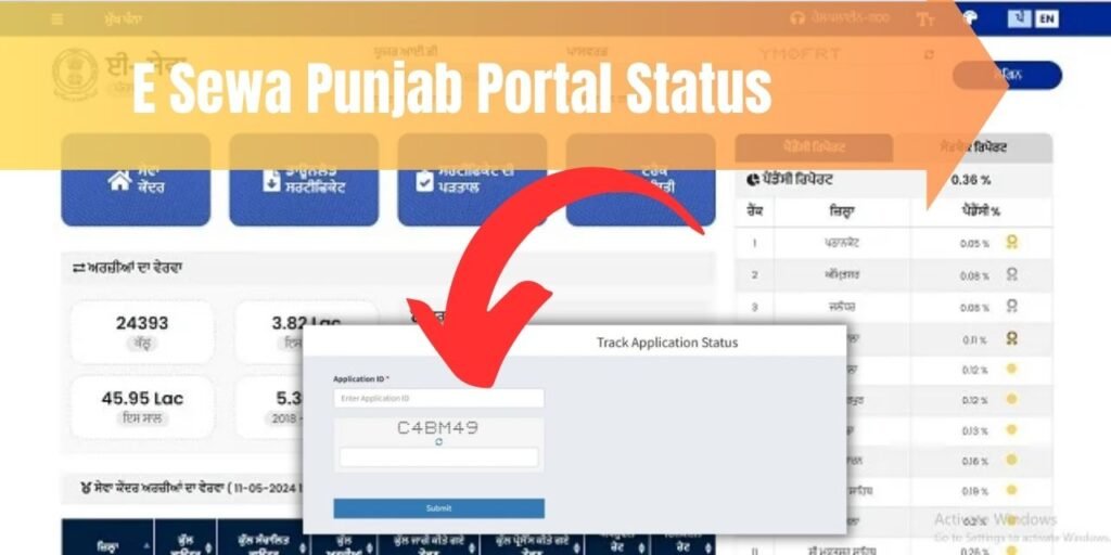 E Sewa Punjab Portal Status  