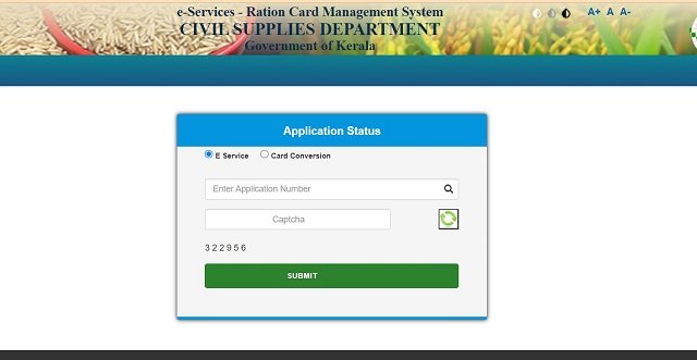 Kerala Ration Card Status Check