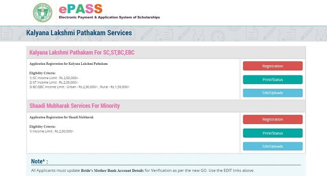 Kalyana Lakshmi Shaadi Mubarak Services