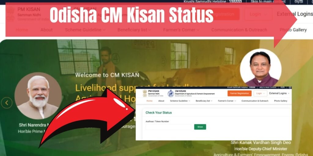 Odisha CM Kisan Status  