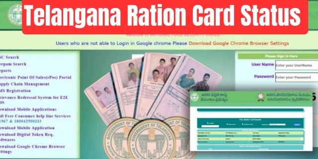 Telangana Ration Card Status 