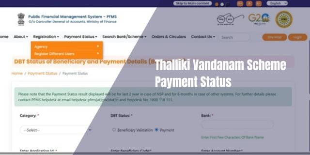 Thalliki Vandanam Scheme Payment Status